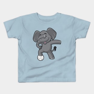 Volleyball Elephant Player Coach Team Mom Tournament Kids T-Shirt